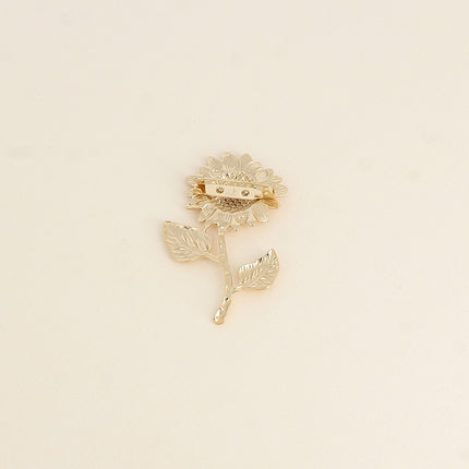 Sepia Brooch - sunflower