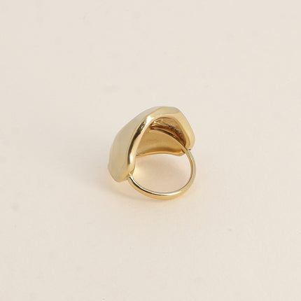 Bague Aulne - forme bombée martelée et mat