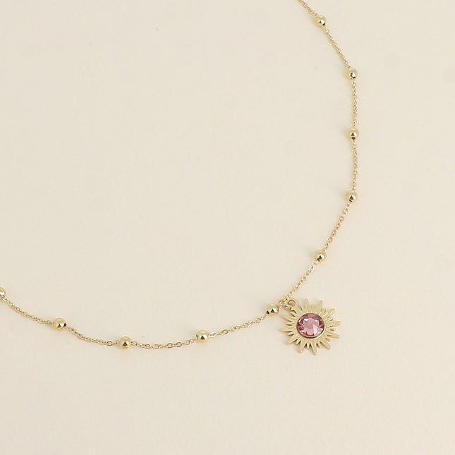 Collier Siloané - soleil et cristaux Swarovski®