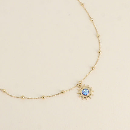 Collier Siloané - soleil et cristaux Swarovski®