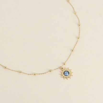 Collier Siloané - soleil et cristaux Swarovski®