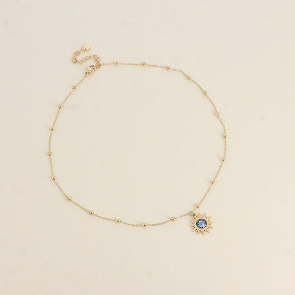 Collier Siloané - soleil et cristaux Swarovski®
