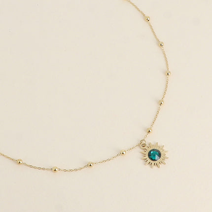 Collier Siloané - soleil et cristaux Swarovski®
