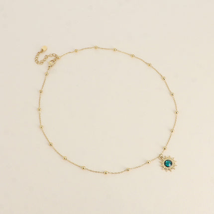 Collier Siloané - soleil et cristaux Swarovski®