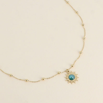 Collier Siloané - soleil et cristaux Swarovski®