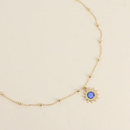 Collier Siloané - soleil et cristaux Swarovski®