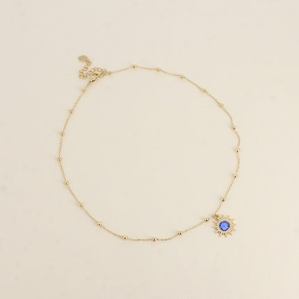 Collier Siloané - soleil et cristaux Swarovski®