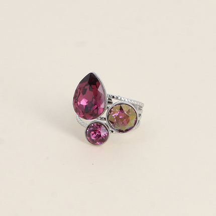 Bague Trilogie Goutte - cristaux Swarovski® goutte et rondes