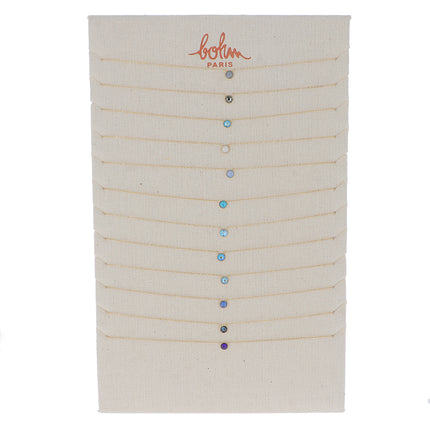 Kit de 24(12+12) colliers Sohan - doré - prix moyen de 5,40€/pc
