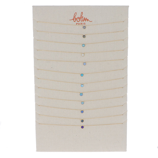 Kit de 24(12+12) colliers Sohan - doré - prix moyen de 5,40€/pc