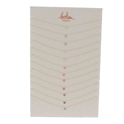 Kit de 24(12+12) colliers Sohan - doré - prix moyen de 5,40€/pc