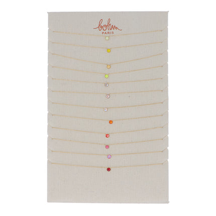 Kit de 24(12+12) colliers Sohan - doré - prix moyen de 5,40€/pc