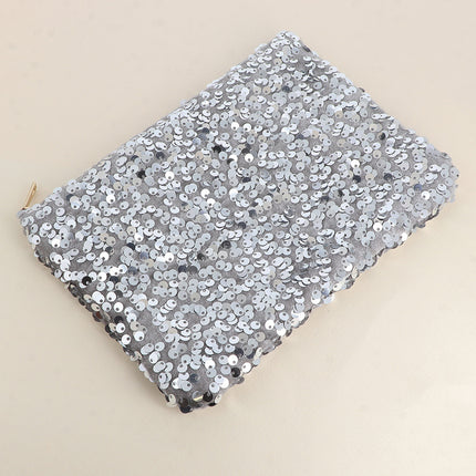 Pochette / Trousse - grandes paillettes rondes 20 x 14 cm