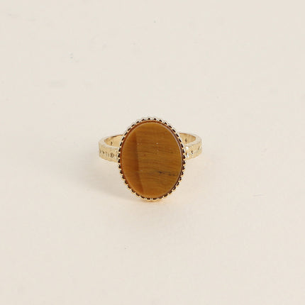 Bague Eline - pierre naturelle ovale