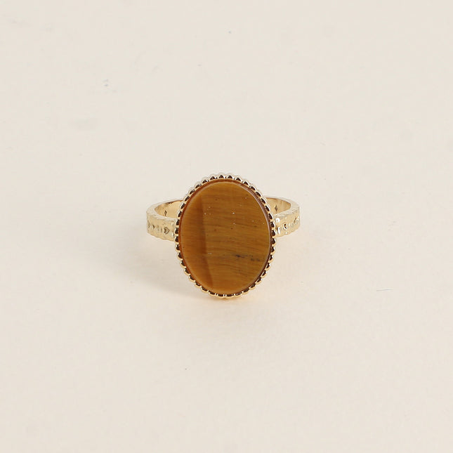 Eline ring - oval natural stone