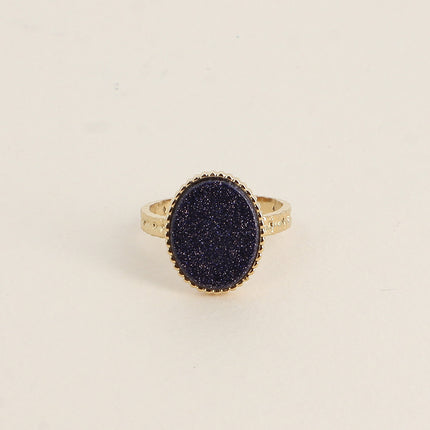 Bague Eline - pierre naturelle ovale