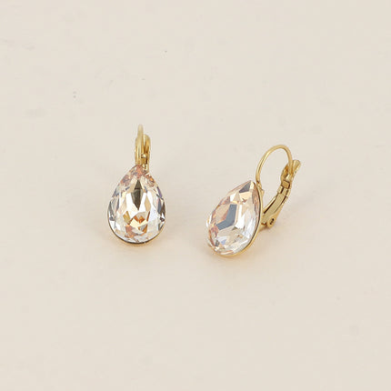 Boucles dormeuses Bertille - goutte et cristaux Swarovski®
