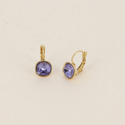 Boucles dormeuses - cristal 8mm