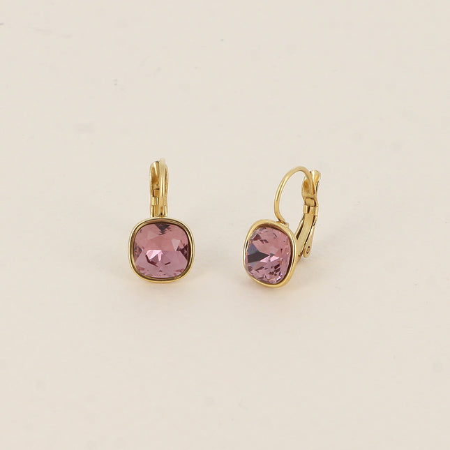 Boucles dormeuses - cristal 8mm