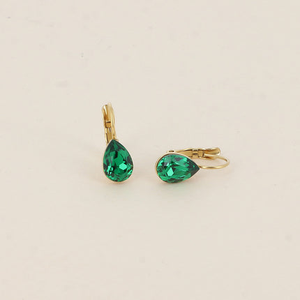 Boucles dormeuses Bertille Mini - goutte et cristaux Swarovski®