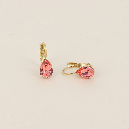 Boucles dormeuses Bertille Mini - goutte et cristaux Swarovski®
