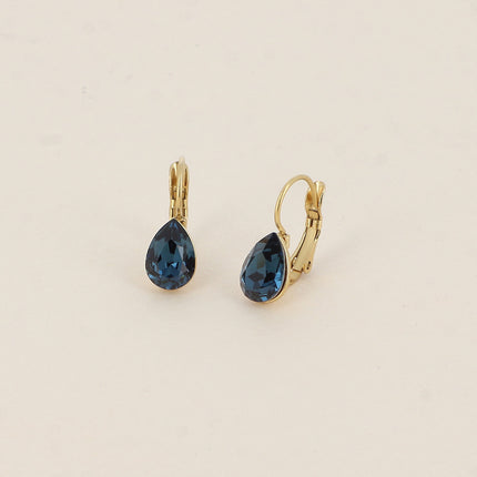 Boucles dormeuses Bertille Mini - goutte et cristaux Swarovski®