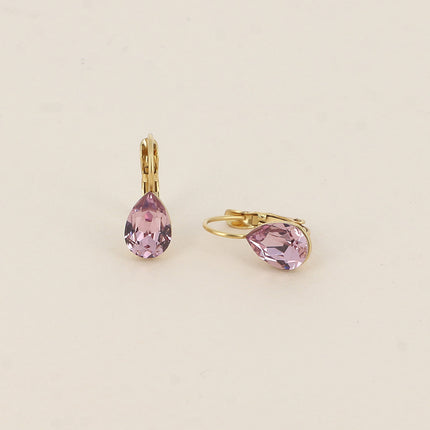 Boucles dormeuses Bertille Mini - goutte et cristaux Swarovski®