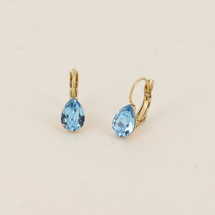 Boucles dormeuses Bertille Mini - goutte et cristaux Swarovski®