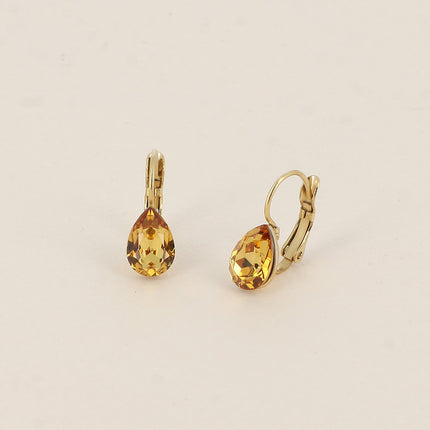 Boucles dormeuses Bertille Mini - goutte et cristaux Swarovski®