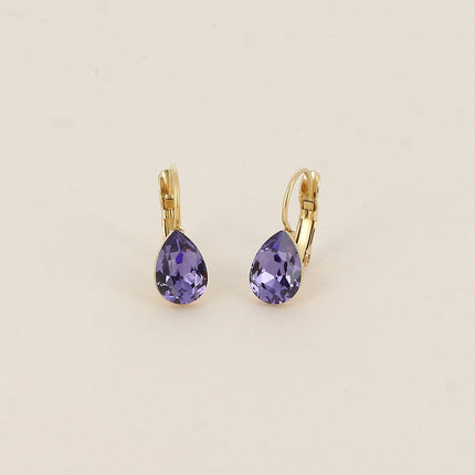 Boucles dormeuses Bertille Mini - goutte et cristaux Swarovski®