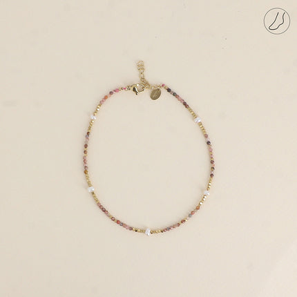 Bracelet de cheville Bracéline avec pierres naturelles