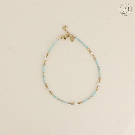 Bracelet de cheville Bracéline avec pierres naturelles