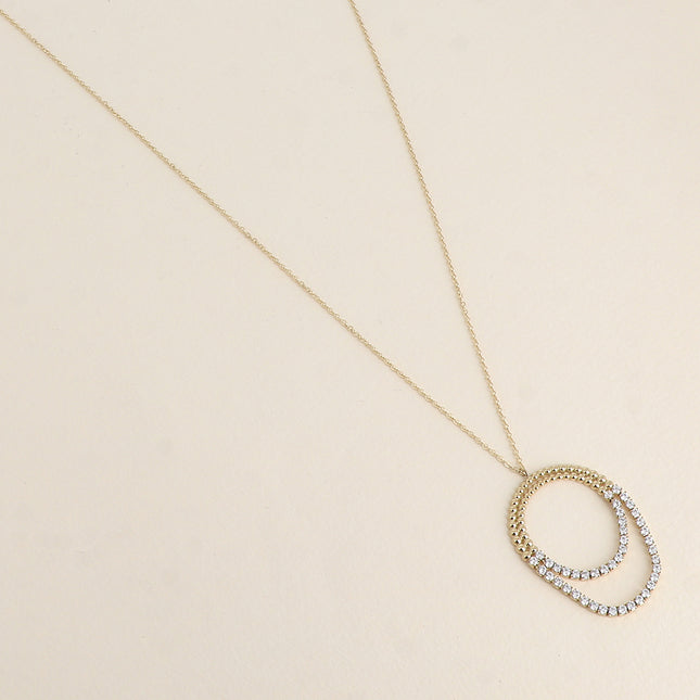 Collier Callista - pendentif de 2 chaînes rivières pendantes