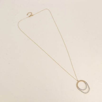 Collier Callista - pendentif de 2 chaînes rivières pendantes
