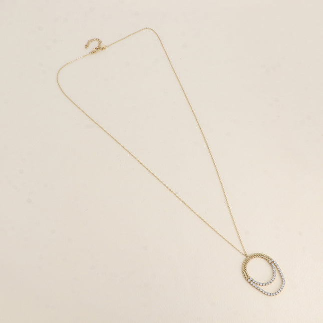 Collier Callista - pendentif de 2 chaînes rivières pendantes