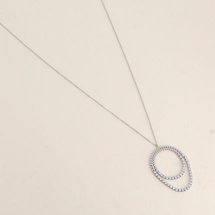 Collier Callista - pendentif de 2 chaînes rivières pendantes