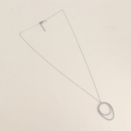 Collier Callista - pendentif de 2 chaînes rivières pendantes
