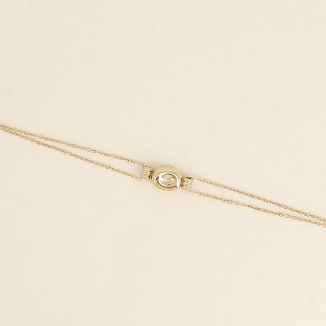 Bracelet - petite pastille bombée et incurvée