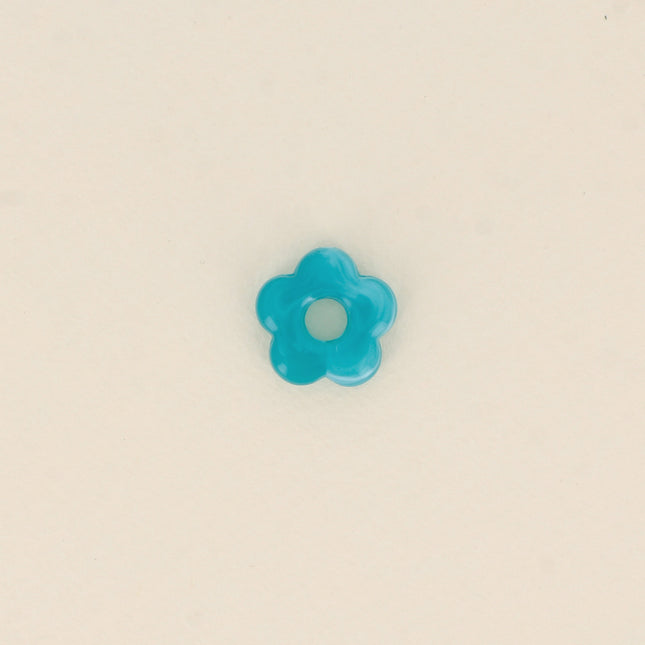 Perle de fleur en résine 15,5mm, 10 pièces