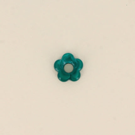 Perle de fleur en résine 15,5mm, 10 pièces