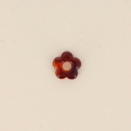 Perle de fleur en résine 15,5mm, 10 pièces