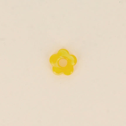 Perle de fleur en résine 15,5mm, 10 pièces