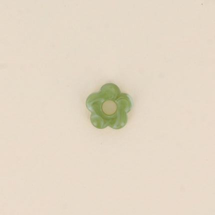 Perle de fleur en résine 15,5mm, 10 pièces