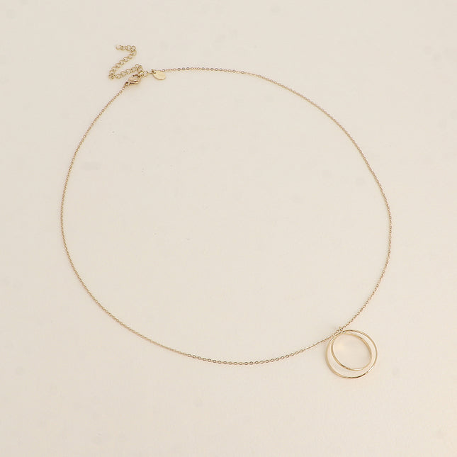 Collier - pendentif de 2 anneaux
