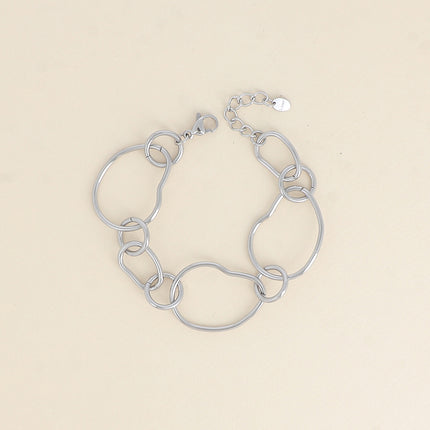 Bracelet Calliope - anneaux alternés