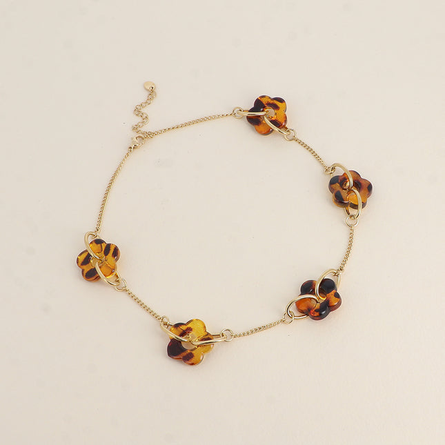 Collier - 5 fleurs de résine