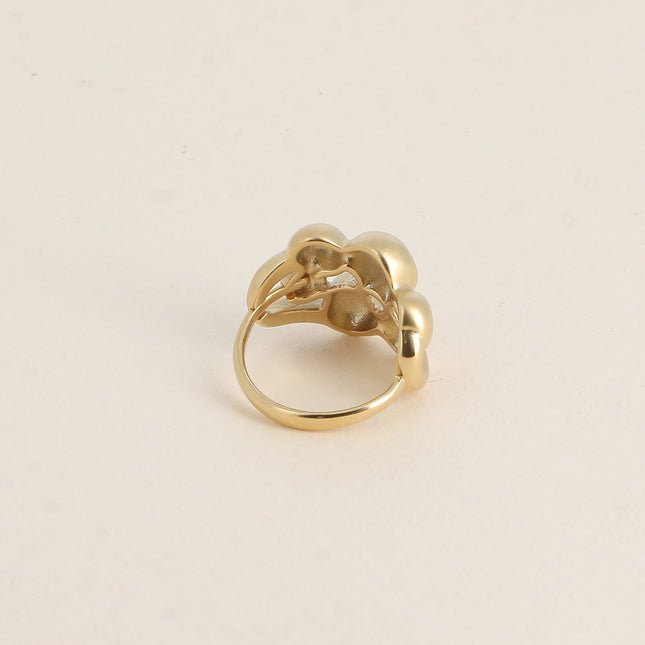 Ring - small matte effect beads