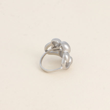 Bague - petites boules effet mat