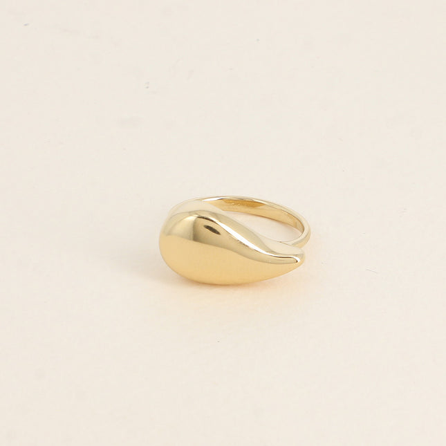 Ring - domed teardrop shape