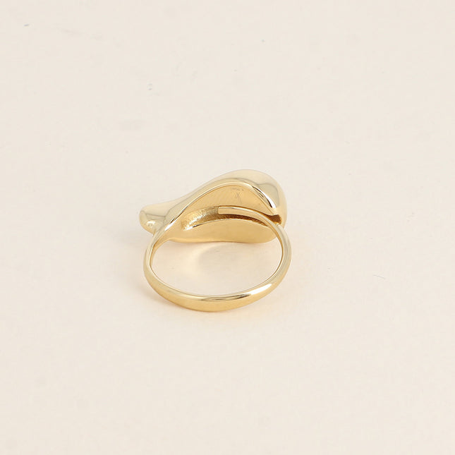 Ring - domed teardrop shape